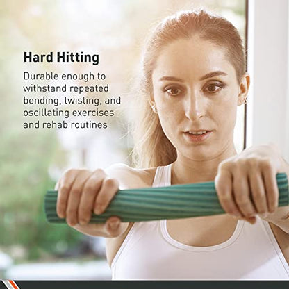 Body Sport Twist & Flex Bar – Flexible Rehab Equipment for Tennis Elbow, Golfer’s Elbow, Arm Injuries, & Tendonitis – Resistance Training for Improved Grip & Strength - color: Red (Light Resistance)