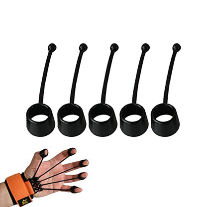 Elastic Silicone Finger Strengthener, 5 Hand Exerciser, Recovery Physical Equipment Workout Extension, Hand Grip Trainer Strength Stretching Rehabilitation - size: 60 lbs 5 finger cots