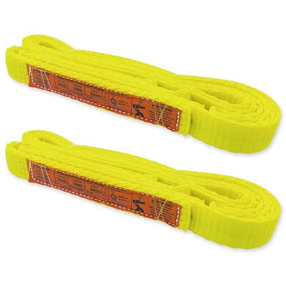 1-Ply Lifting Sling Straps 1”x 10ft - 1650lbs Vertical Capacity Heavy Duty Flat Eye Lift Sling, for Rigging Moving Towing Hoisting -2Pack - Kodiak Straps - color: 2 PACK, size: 1inch x 10ft