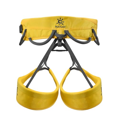 KAILAS Airo Rock Climbing Harness Men Roofing Harnesses Rescue Mountaineering Safety Belt Women Comfortable Lightweight - color: Yellow, size: Medium