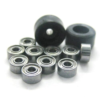 Fingerboard Wheels 10Set Professional PU+Metal Urethane CNC Bearing Wheel for Wooden Fingerboard Wheels(Mix) - color: Mix