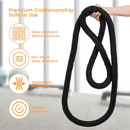 Resistance Trainer Machine, TANBOXMMA Wall-Mount Pulley Rope Trainer with 3-Level Adjustable Resistance Training Machine for Upper Body Workout at Home - style: Replacement Rope