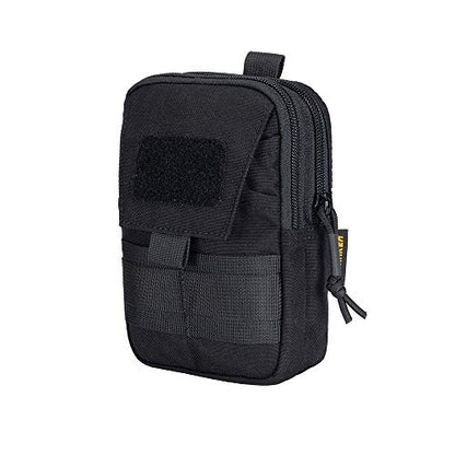 EXCELLENT ELITE SPANKER Tactical Molle EDC Pouch with Cellphone Pouch | Molle admin pouch,molle utility pouch,tool pouch,Organizer Nylon Belt Waist Bag - color: Black