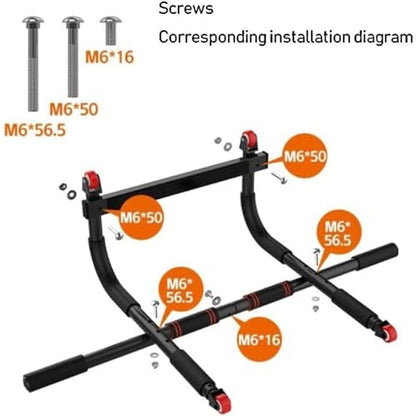 Multifunctional Portable Traction Upper Poles, Indoor Door Frame Exercise Exercise Exercise Fitness Training Device, Maximum Limit of 550 Pounds of Strength Training Upper Pull Rod