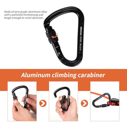 1/2" X 8' Steel Wire Core Flipline, W/Better Grab Adjuster & Steel Swivel, Arborist Equipment Positioning Lanyard, Climbing Flipline for Fall Protection, Arborist, Tree Climbers (1/2’’ x 8 ft) - size: 1/2’’ x 8 ft