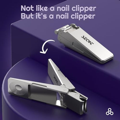 Toenail Clippers, SZQHT Foldable Nail Clippers for Thick Nails, Men, Women & Seniors – Heavy-Duty Stainless Steel German Design with Nail File,Toe Nail Clippers