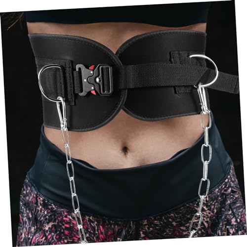SUPVOX Weightlifting Waist Belt Thickened Chain Resistance Equipment for Men for Dips Chin-ups and Squats Supports Shoulder Chest and Back Strength