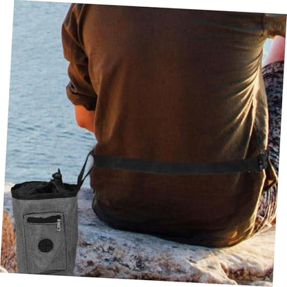 Toyvian Antislip Climbing Chalk Bag with Zippered Pocket and Waist Pouch for Rock Climbing Gymnastics Weightlifting and Outdoor Training Lightweight Portable Chalk Brush Storage for
