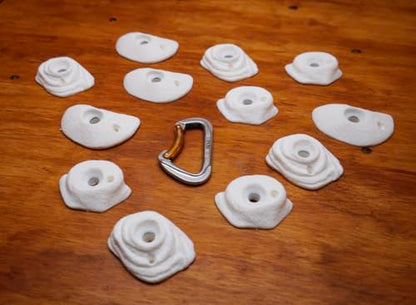 12 Bolt On Crimp Rock Climbing Holds Home Climbing Wall Bouldering Gym Holds - color: Beginner Bone