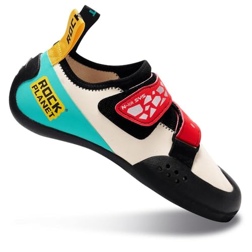 Climbing Shoes Men Lightweight Strong Anti-Slip Indoor Outdoor Rock Climbing Gym Training Beginner to Pro Performance - color: Red, size: 4.5 Narrow Women/3.5 Narrow Men