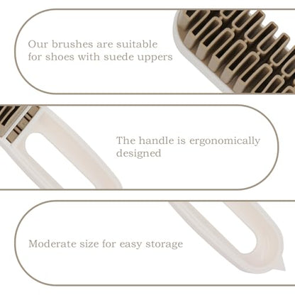 2-in-1 Household Suede Rubber Shoe Brush, Rubber Shoe Cleaning Tools Supplies Easy to Hang, All-Round Cleaning Soft Shoe Brush for Suede Cleaner & Nubuck