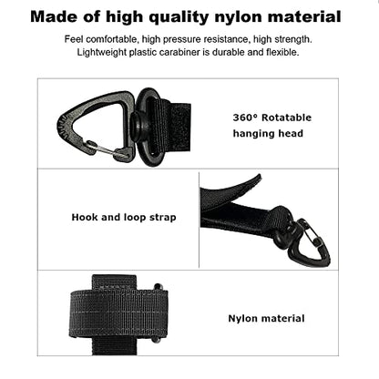 FAZee Glove Holder for Duty Belt Gloves Strap Work Gloves Safety Clip Outdoor Tactical Glove Keeper Climbing Rope Storage with 360° Swivel Hook Buckle