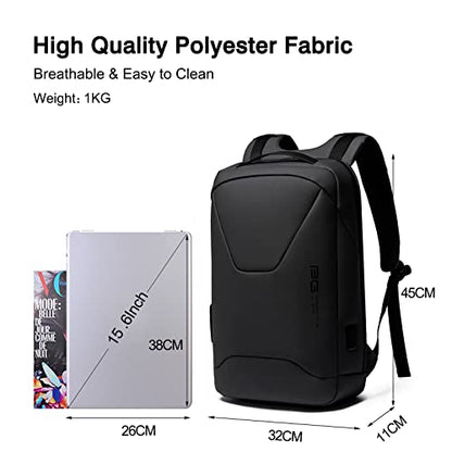FANDARE Anti-Theft Backpack Business Daypacks fits 15.6 Inch Laptop Travel Large Backpack with USB Charging Port Waterproof Computer Bag Bookbag for Women Men Notebook Black - color: Black