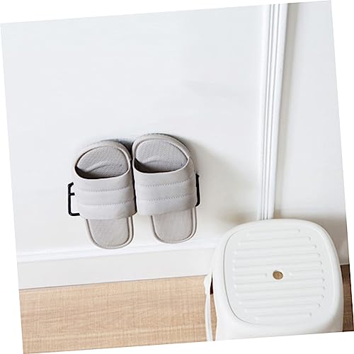 2pcs Wall Mounted Wrought Iron Shoe Rack for Slippers and Sneakers Storage Organizer Space-saving for Tidy Homes