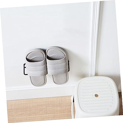 2pcs Wall Mounted Wrought Iron Shoe Rack for Slippers and Sneakers Storage Organizer Space-saving for Tidy Homes