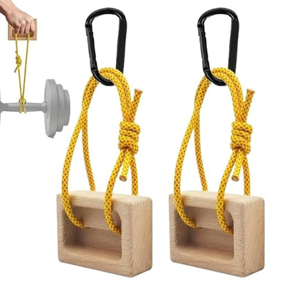 Portable Hangboard 1 Pair Wooden Fingerboard Pull up | Fingerboard Climbing for Climbers Tree Hand Playground Enhances Grip Strength Indoor Outdoor Doorway
