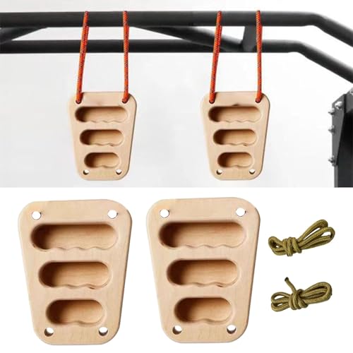 Climbing Hangboard Pull up Fingerboard with Hanging Ropes Hand Wrist and Forearm Strengthener for Men Women Indoor Outdoor