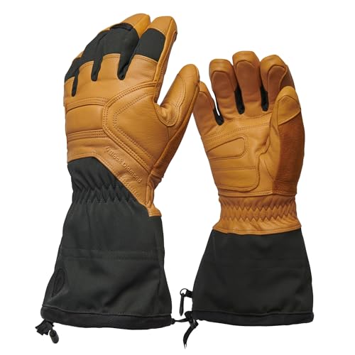 BLACK DIAMOND Men's Guide Ski/Snow Gloves, Waterproof, Gore-TEX Insert - color: Beeswax 2.0 (5 Finger Gloves), size: Large