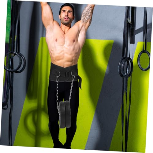 HANABASS Dipping Belt with Chain Heavy Duty Weight Dip Belt for Pull-up and Weightlifting Strength Training Fitness Equipment with Thickened Iron Plate for Muscle Resistance