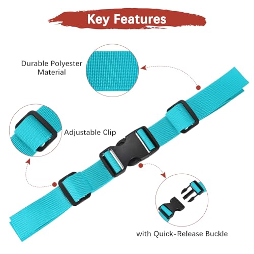 Backpack Chest Strap Adjustable Sternum Straps Use for Backpack Replacement & Hiking & Jogging - color: Sky Blue