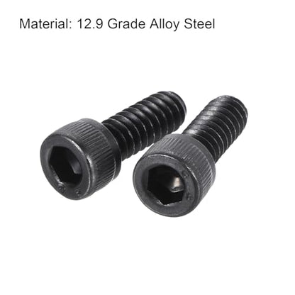 uxcell #10-24x1/2" Hex Socket Head Cap Screw Bolts 12.9 Grade Alloy Steel 25pcs - size: #10-24x1/2"