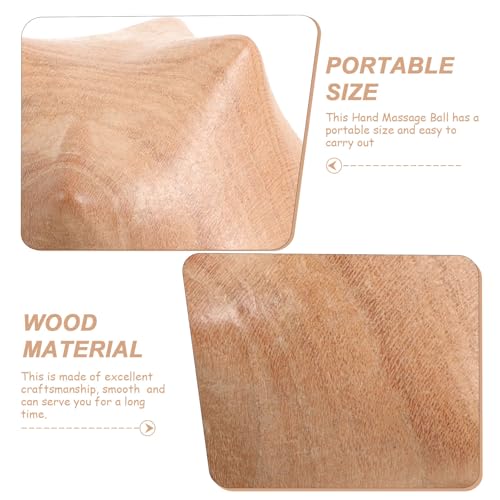 Wooden Massage Ball Hand Exercise Practical Palm Massage Ball for Stress Relief and Muscle Therapy