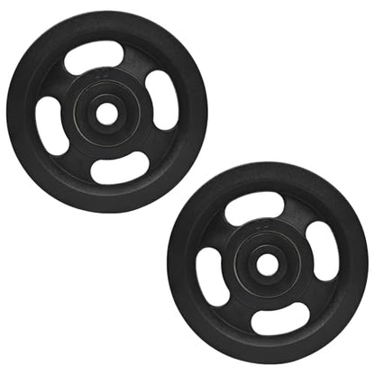 Gym Pulley 100 mm, Pulley Equipment Steel Cable Gym Pulley for Lifting Spare Parts Gym Multi-Function, 2 Pieces - color: 100mm-2 PCS-P