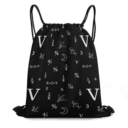 Beam Bag Large Capacity Drawstring Backpack for Volleyball Baseball Sports Workout Gear Travel Men Women, Unknown X Equation Bags - color: Picture (38)