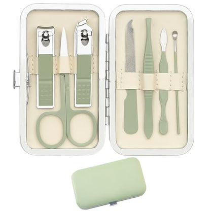 Stocking Stuffers: 8 in 1 Nail Care Kit - Travel Nail Clippers, Manicure Set for Women, Men, Teens & More