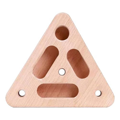 Climbing Hangboard Triangular Wooden Hand Grip Strengthener with | Hangboard Doorway Mount for Home Playroom Garage Basement Apartment Gym Dorm Studio