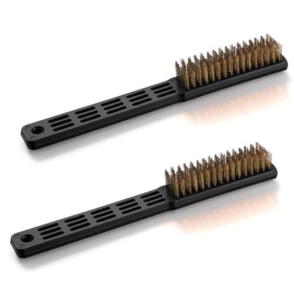 2 Pack Bowling Shoe Brush, Heavy Duty Copper Wire Boot Brushs, Bowling Brush for Shoes, Remove Dirt and Gravel to Improve Shoe Performance