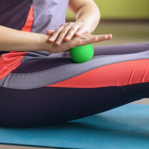 2-Pack Firm Lacrosse Massage Balls (Green&Blue) | For Deep Tissue, Trigger Point & Myofascial Release Therapy, Relieve Muscle Knots - color: Green&blue