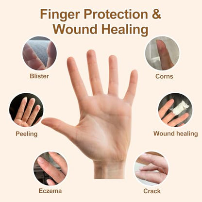 20 Pcs Gel Finger Cots - Reusable Silicone Finger Protectors & Thumb Cots, Flexible Shields for Stiff Sore Fingers Against Dryness, Rubbing, and Skin Stress During Daily Activities
