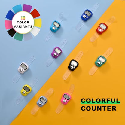 TESEAS Electronic Finger Counter, 5-Digit Number Count Clicker Mini LCD Digital Display Hand Tally Counter, Resettable Counters Clickers for Knitting, Crochet, Coaching, Lap, Golf, Toddler & Fidget - color: 10pcs