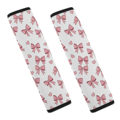 2 Pack Cute Pink Bow Seat Belt Shoulder Pad Universal Soft and Comfortable Seat Belt Covers Cushion for Kids, Most Cars, Comfortable Driving - color: Pattern 247