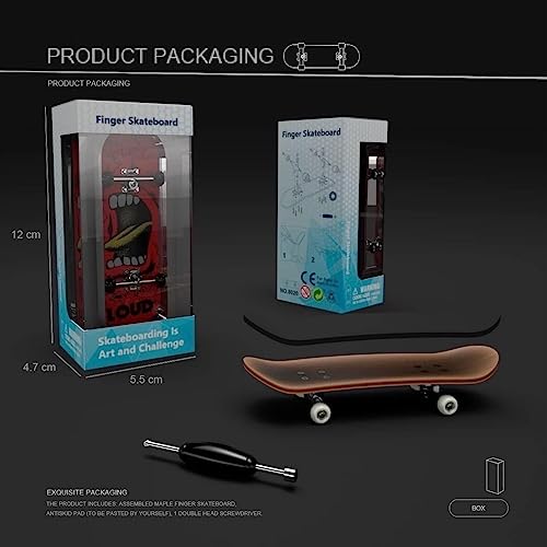 Lently Wood Fingerboards, Mini Fingerboards, 99mmL*29mmW (Big Mouth Cute Dragon) (Punk Clown) - color: Punk Clown