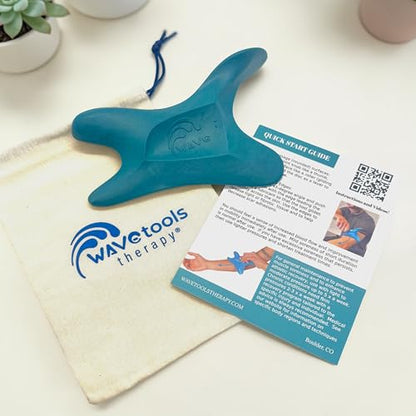 The Wave Tool, The Ultimate Soft Tissue Release All-in-One Ergonomic Scraper and Massage Bodywork Tool for Trigger Points, Muscle Pain, Scars, and Athletic Recovery, Made in USA (Deep sea Teal) - color: Deep Sea Teal