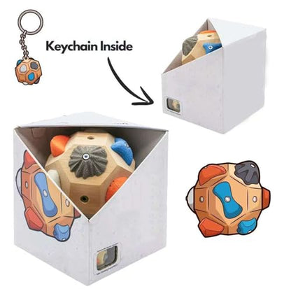 Handcrafted Climbing Block: Elevate Strength with Portable Hangboard & Rock Climbing Gear, 3D Training Ball for Anytime Practice, Ideal Gift for Climbers