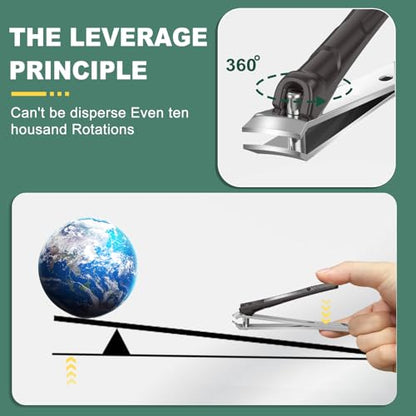 Ingrown Nail Clippers, CLPPNA Slanted Curved Blade Toe Nail Clippers for Ingrown Toenails & Fingernail, Stainless Steel Toenail Clippers Cutter, Angled Nail Clippers for Seniors, Men, Women - style: 1PCS（45°Ingrown）
