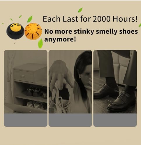 Shoe Deodorizer Odor Eliminator Ball -Sneaker Deodorizers balls Car Air Fresheners Odor Eaters for Shoes, Gym Bags, Closet and Locker 6 Pack (Cool Black Linen)