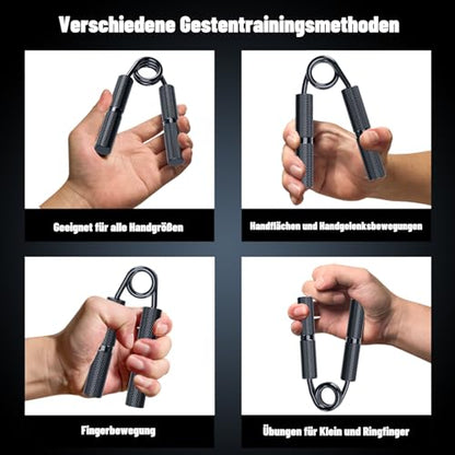 Grip Strength Trainer 6 Pack,100LB-350LB Hand Exerciser Gripper Forearm Finger Strengthener Non-Slip Suitable for Hand Rehabilitation Finger Strength Training, Muscle Building, Home Gym - color: Black,6Pack,100-350LB