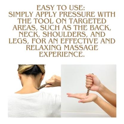 Trigger Point Press Tool, Thai Traditional Massage Wooden Massager, Foot Massage Stick,Palm Wood (1)