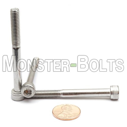 MonsterBolts - M6 x 60mm Socket Head Screws, DIN 912, Stainless Steel, Partial Thread, 10 Pack - size: M6 x 60mm
