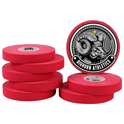 Bighorn Athletics Finger Tape, Male Climber Tin, 0.5" x 45ft, 8 Rolls, Red | Climbing tape with retro design tape holder for tension support & bouldering. EZ tear, strong adhesive, residue-free. - color: Red