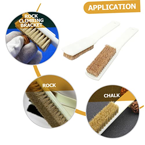 MAGICLULU 2pcs Climbing Accessories Rocks Cleaning Brush Boars Hair Brush Bouldering Stone Cleaning Tool Portable for Climbing