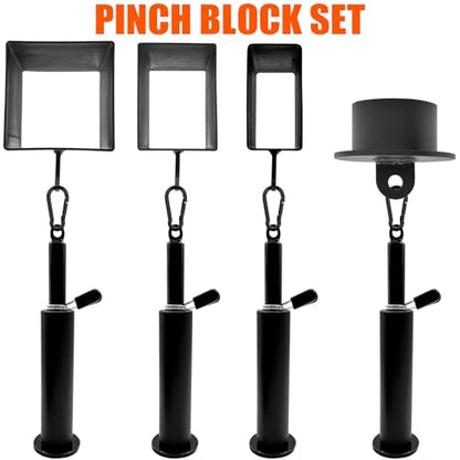 Heavy Metal Pinch Block Set with Loading Pin, Pinch Block Grip for Workout Rock Climbing Forearm Finger Training, Enhance Grip Strength Gym Hand Pinching Power Strengthener Equipment