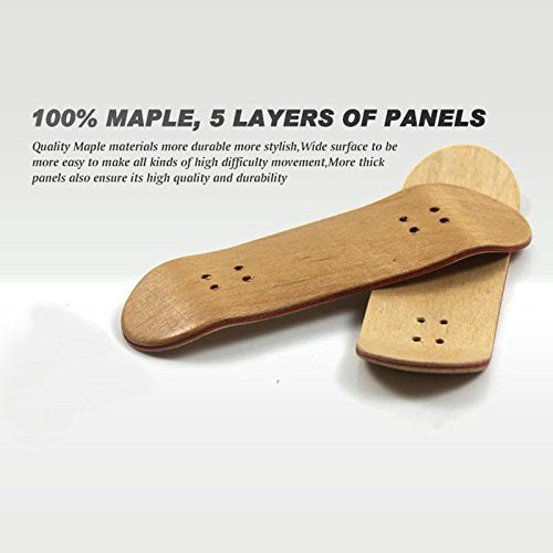 Professional Mini Maple Wooden Fingerboards, 1 Pack(Light Blue) | 1Set Finger Skateboards, 5 Layers Maple Panel Mini Skateboards for Fingers, Fingerboard for Kids Brithday Gift - color: Light Blue