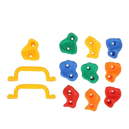 10pcs Rock Climbing Holds, PE Material, Colorful Grips for Kids and Adults Indoor Outdoor Climbing Walls