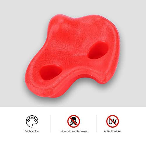 Rock Climbing Holds Adult Rock Climbing 10PCS Textured Stones for Kids Plastic Wall Holds with Bolts Fun IndoorOutdoor S Activity Kit (Red) - color: Red