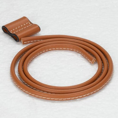 ALLZEDREAM Leather Drawstring Replacement Bucket Bag Detachable PU Pull String Strap (Brown) - color: Brown
